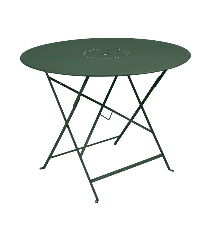 Table de jardin ronde pliante en métal Floréal
