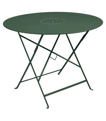 Table de jardin ronde pliante en métal Floréal