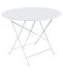 Folding round table in wrought iron