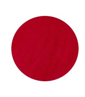 Tapis rond rouge en tissu Ø 160 cm sur fond blanc, location pour pupitre ou stèle chez 126 Events