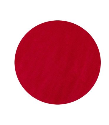Round red fabric rug Ø 160 cm on a white background, rental for a lectern or pedestal at 126 Events