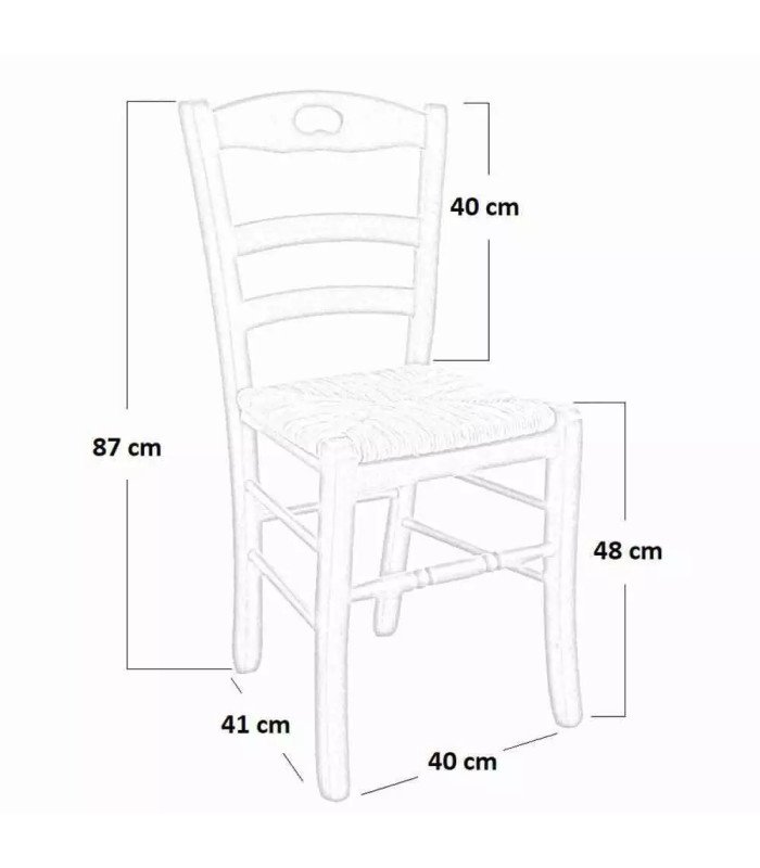 Chaise en bois assise en paille