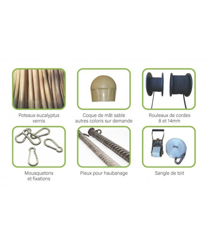 tente nomade 34m² sable accessoires