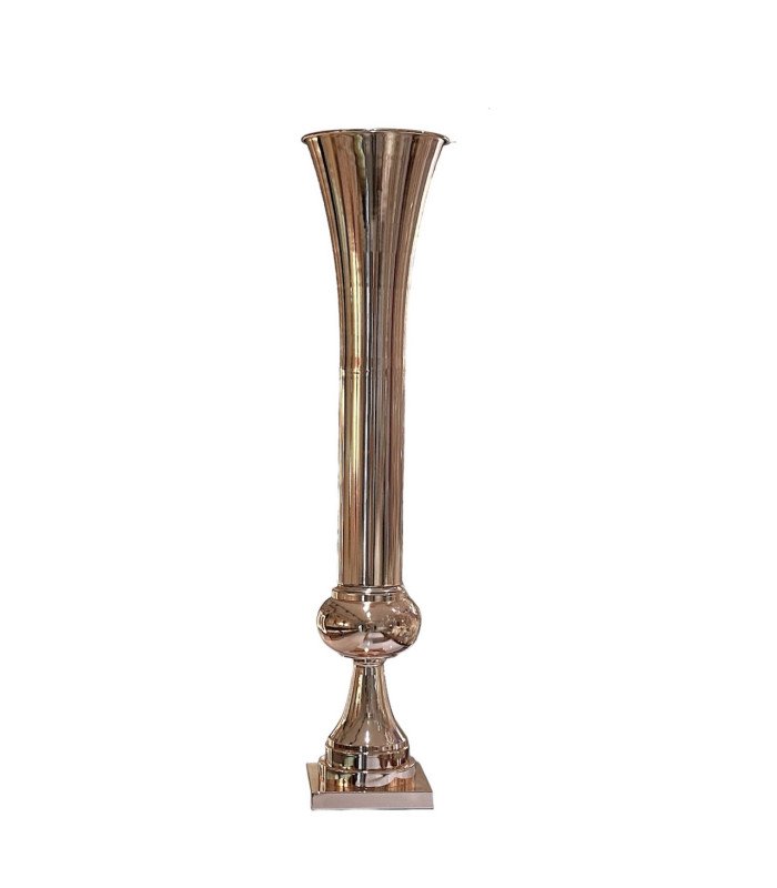 Golden trumpet vase H 80 cm or 118 cm