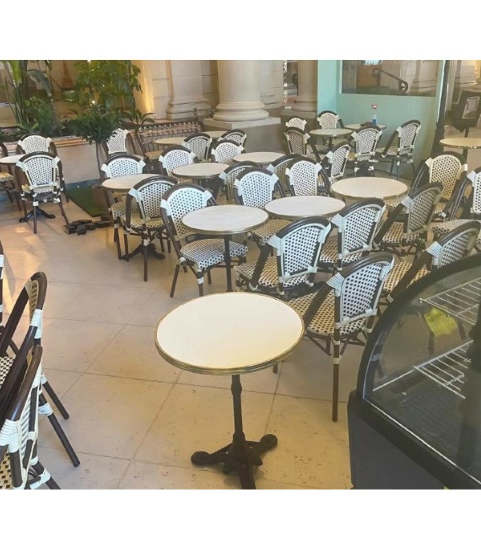 Rattan-look bistro chair Model Marais