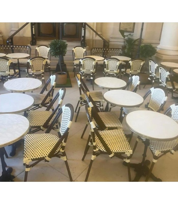 Rattan-look bistro chair Model Marais