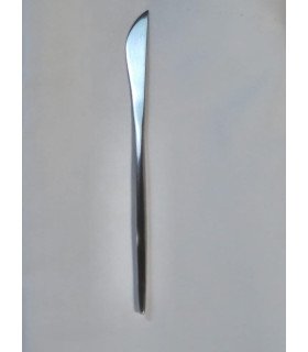 Trendy silver knife with a slim handle for a reception table