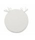 Galette de chaise ronde écru pour chaise bistrot Ø 40cm
