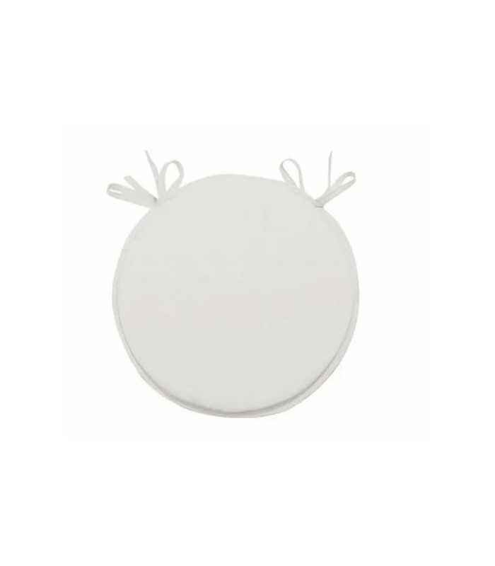 Galette de chaise ronde écru pour chaise bistrot Ø 40cm