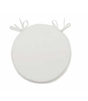 Galette de chaise ronde écru pour chaise bistrot Ø 40cm