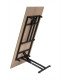 180 cm x 80 cm rectangular folding wooden table with one leg extended
