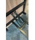 Zoom sur le système de pliage de la table rectangulaire pliante en bois 180 cm x 80 cm