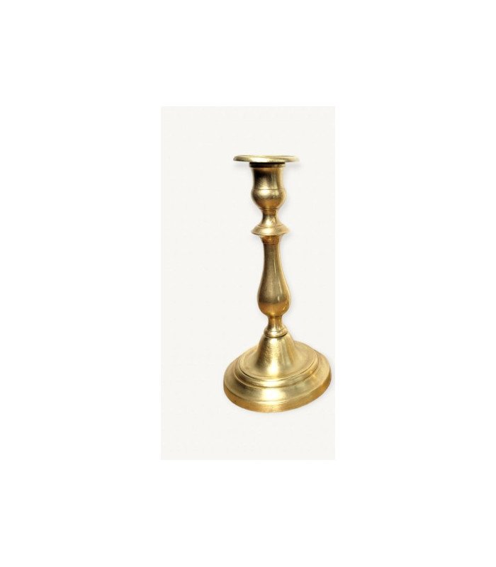 Bougeoir en métal doré H 35 cm pour décoration de table événementielle