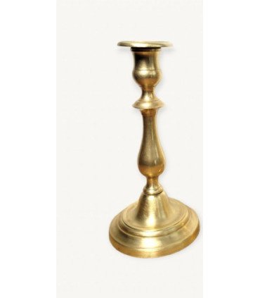 Bougeoir en métal doré H 35 cm pour décoration de table événementielle