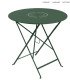 Table de jardin ronde pliante en métal Floréal diamètre 76 cm