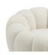 Fauteuil bulle pivotant à 360 ° écru