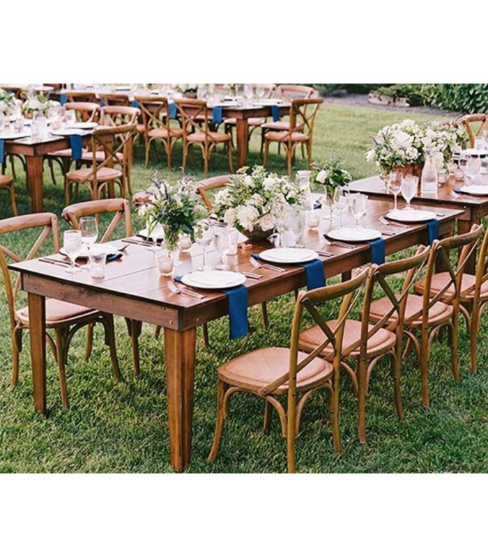 Provence wooden chair with crossed backrest