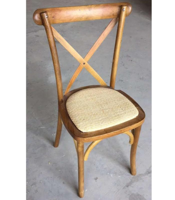 Provence wooden chair with crossed backrest