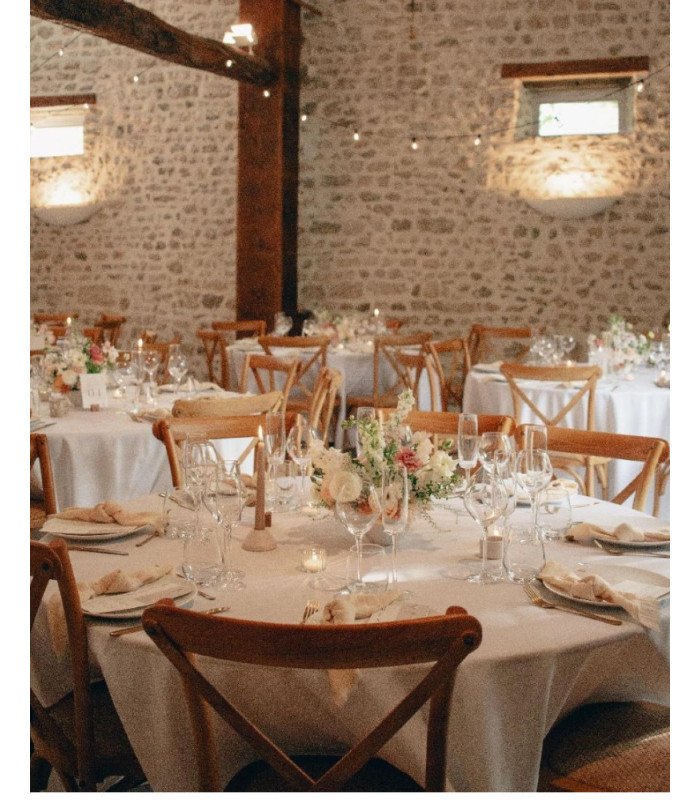 Provence wooden chair with crossed backrest