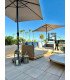 Parasol grège 3 x 2 m Modèle Sunshine