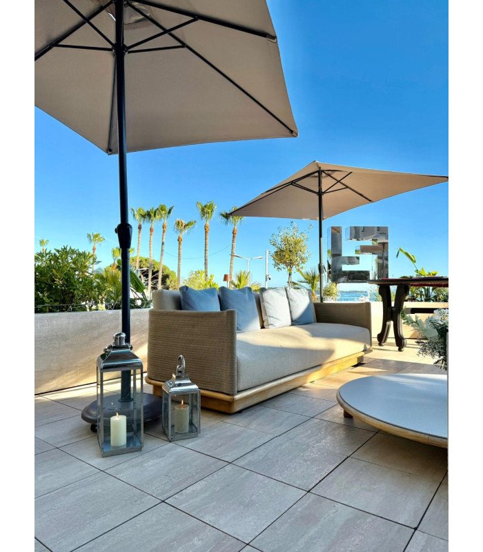 Parasol grège 3 x 2 m Modèle Sunshine