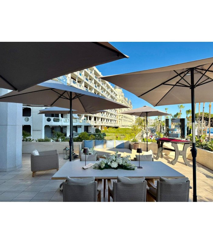 Parasol grège 3 x 2 m Modèle Sunshine