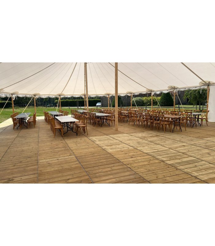 Provence wooden chair with crossed backrest