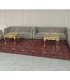 Canapé lounge 2 places en velours beige 173 x 88 x H 82 cm