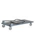 Chariot de manutention aluminium 400 kg avec manche rabattable replié pour rangement et transport