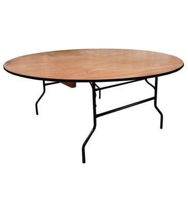 122 cm Folding Wooden Round Table for Event Receptions