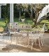 1900 white wrought iron table and garden furniture set