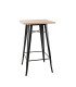 Kissi high table in metal and wood