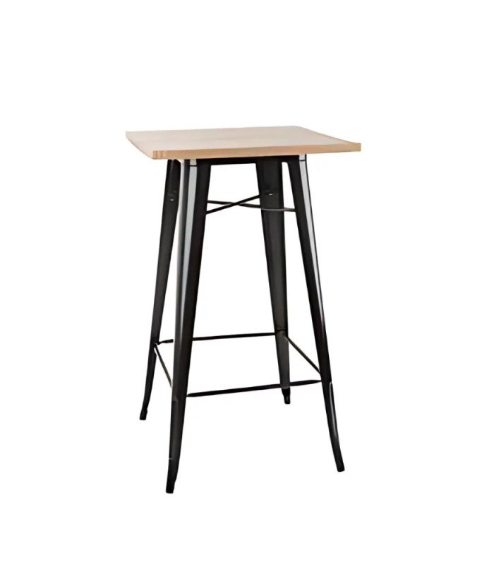 Kissi high table in metal and wood