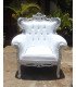 Fauteuil baroque blanc
