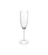 Flûte à champagne 13 cl en verre transparent sur fond blanc