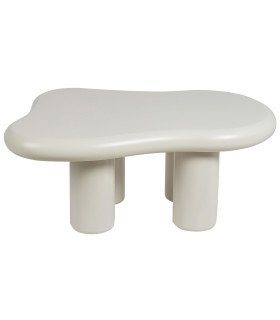Table basse forme nuage ivoire à 4 pieds en location chez 126 Events