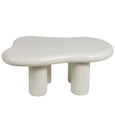 Table basse forme nuage ivoire à 4 pieds en location chez 126 Events