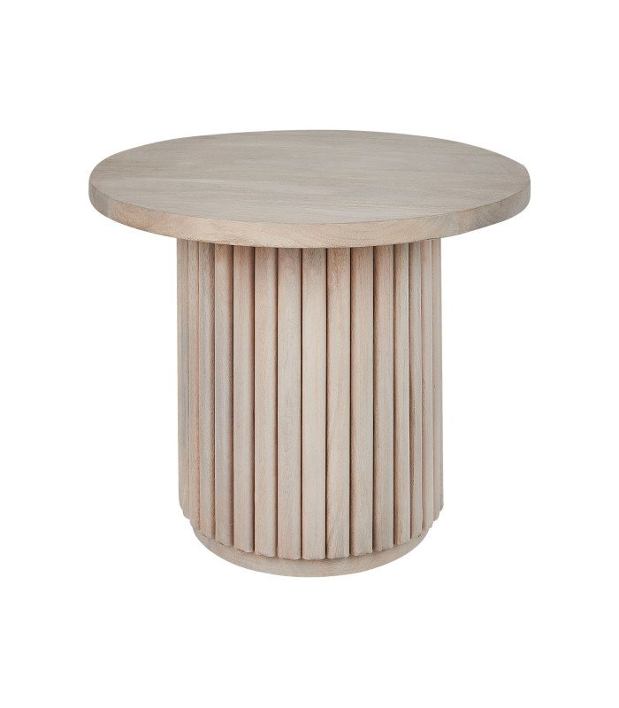 Table basse ronde en bois naturel diam 50 cm