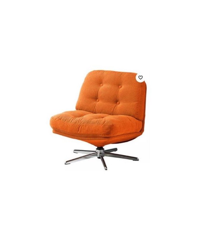 location fauteuil pivotant velours orange