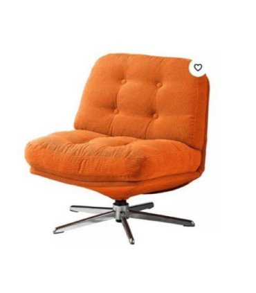 orange velvet swivel chair rental