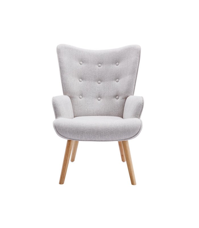 Location fauteuil scandinave gris claire