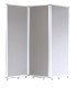 Cloison mobile tissu gris sur roulettes