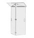Transparent, foldable Plexiglas lectern available for rent from 126 Events