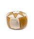 Moroccan Pouf orange and ecru for rent