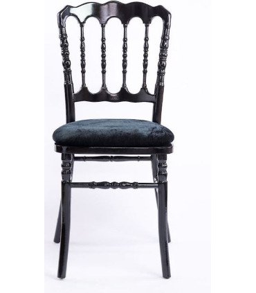 Photo of the black Napoleon III chair on a white background