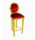 Rental Bar chair in gold wood and red velvet