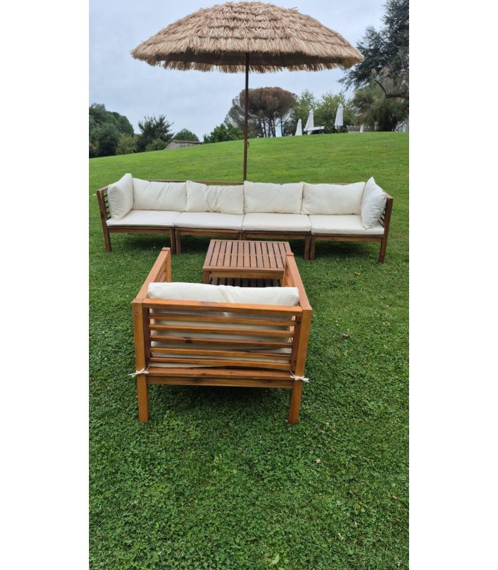 Parasol en bambou H 260 cm