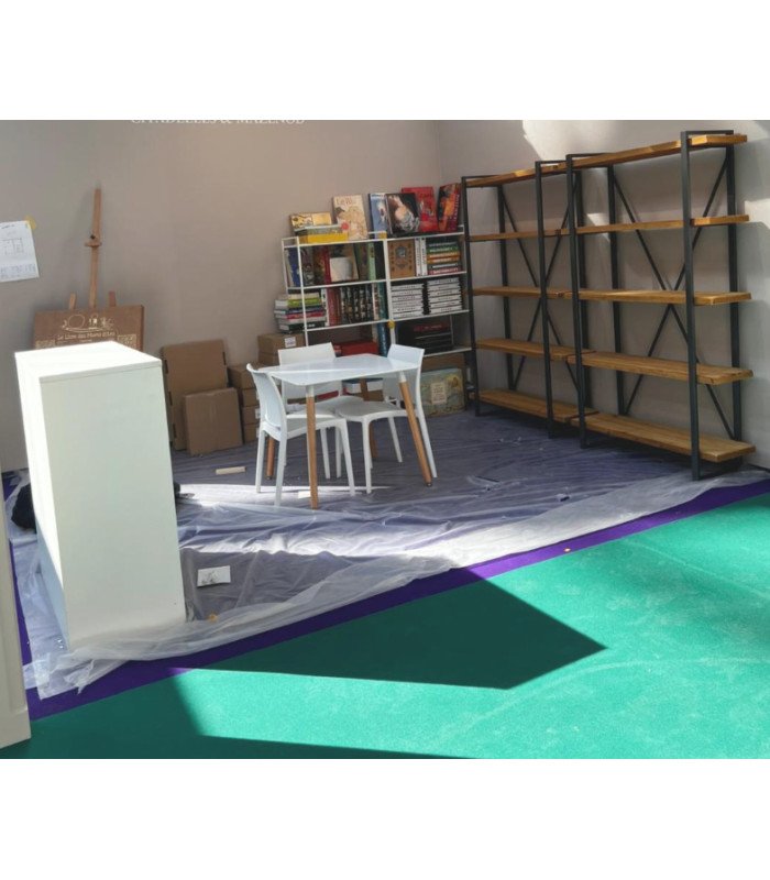 Cube de présentation blanc brillant H 100 cm x 45 x 45 cm