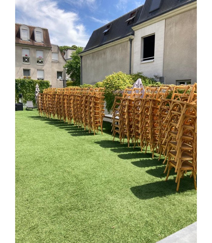 Provence wooden chair with crossed backrest