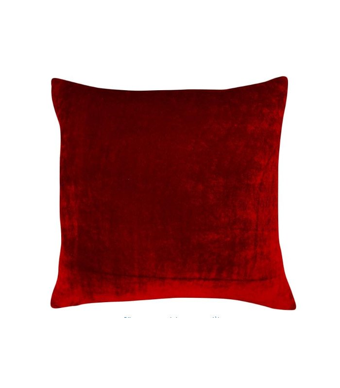 Coussin en velours rouge 45 x 45 cm